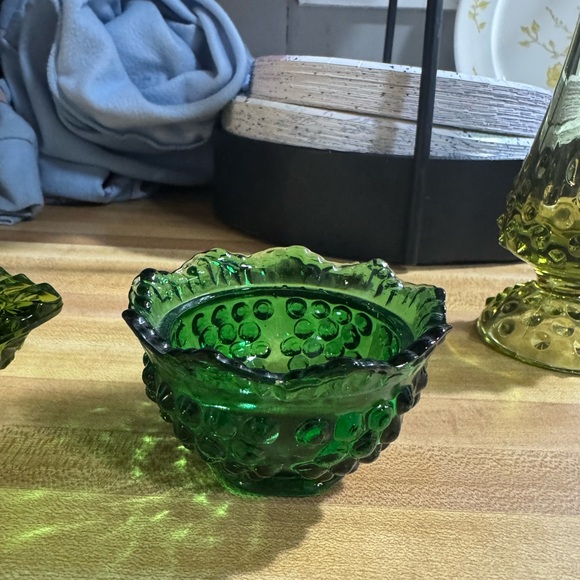 Indiana Glass Emerald Bubble Bowl - Picture 2 of 3